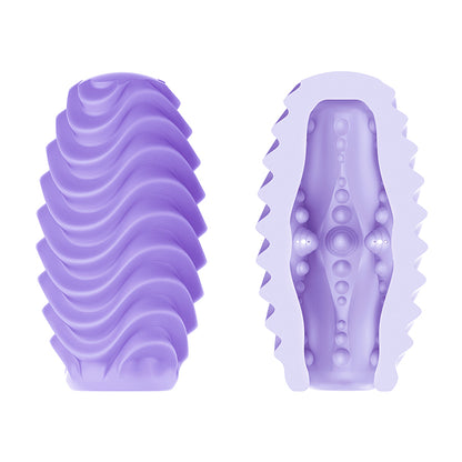 Male Masturbator Egg – Stretchy Double-Sided Pocket Pussy with Textured Sleeve for Intense Stimulation