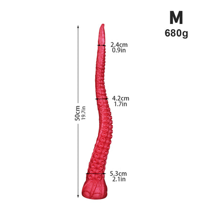 17.7", 19.7", 21.7" Octopus Tentacle Silicone Anal Dildo with Suction Cup