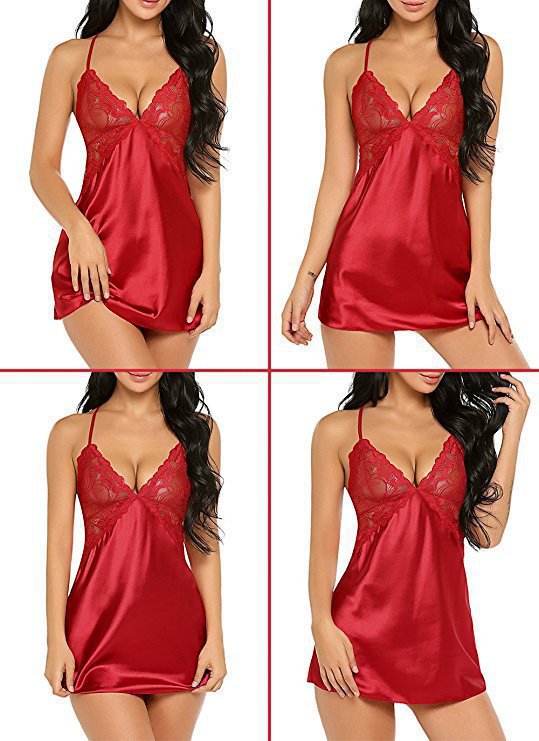 red Comfort Nightgown Figure Set