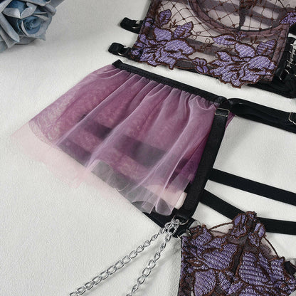 Detail  purple lingerie set