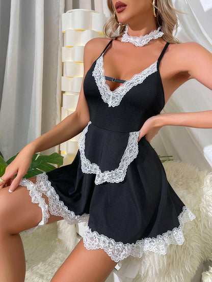 chemise dress & Black Lace Chemise Dress