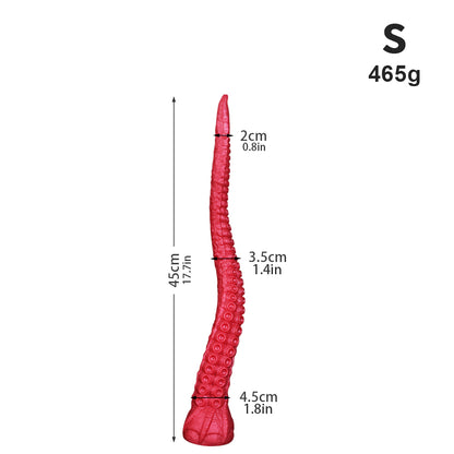 17.7", 19.7", 21.7" Octopus Tentacle Silicone Anal Dildo with Suction Cup