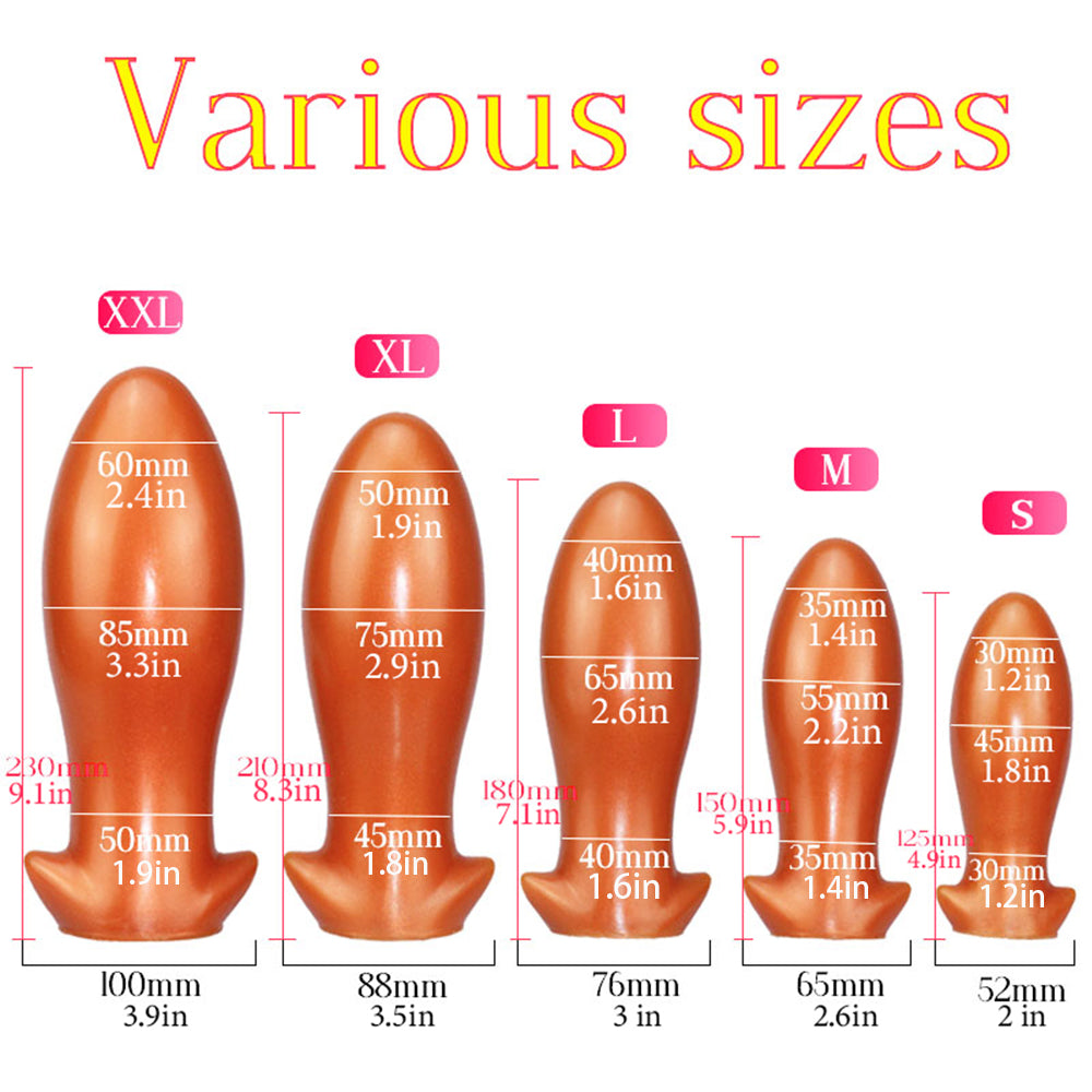 Large butt plugs Trainer, Oversize Liquid Silicone Anal Plug Prostate Massage Anus Dilator Anal Ball