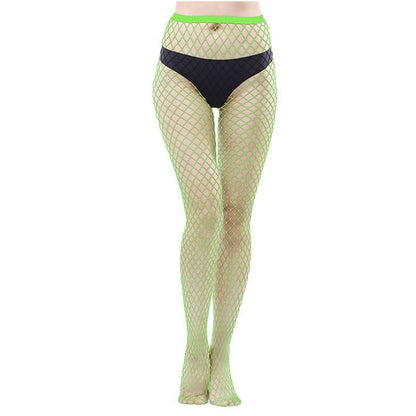 Women's Fishnet Stockings Jumpsuit High Waist Stockings Leggings Medium Grid